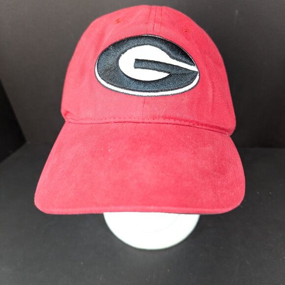 Georgia Bulldogs Emb Logo Red Powercap with Under Bill Lights Adj Strap Back Cap - Picture 1 of 10